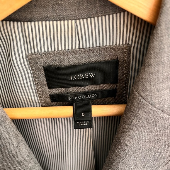 J. Crew Schoolboy Blazer in grey wool, size 0 - Picture 5 of 5